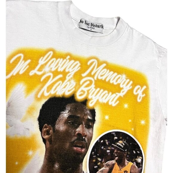 LIMITED EDITION Kobe Bryant Airbrush RIP Do Not Disturb LA Lakers T Shirt Mens M - Picture 3 of 5